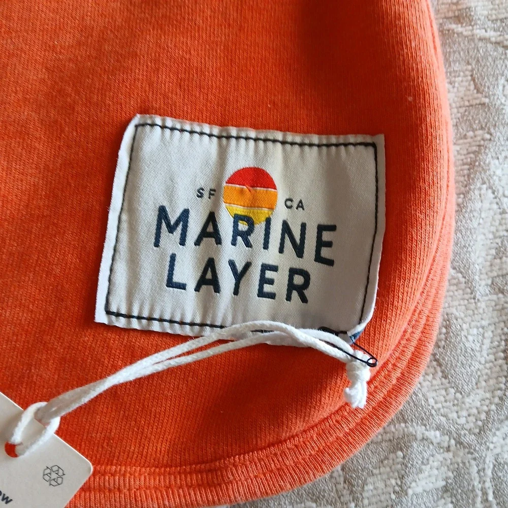 Marine Layer Bay Football Club Blanket Orange Sporty Soccer 2024 NEW
